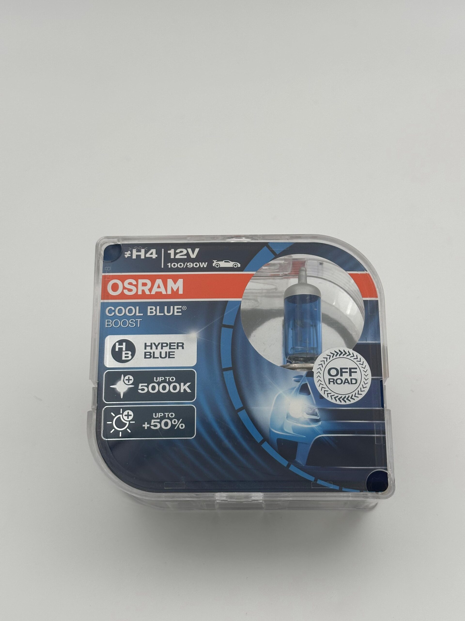 لامپ خودرو اسرام / مدل cool blue Boost پایه H4 ولت 12 ( بسته دو عددی )