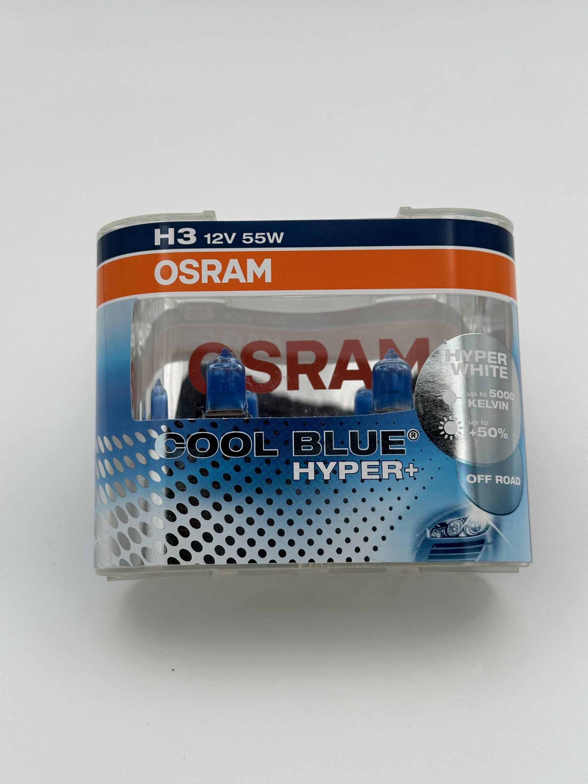 لامپ خودرو اسرام / مدل  cool blue Hyper پایه H3 ولت 12 ( بسته دو عددی )