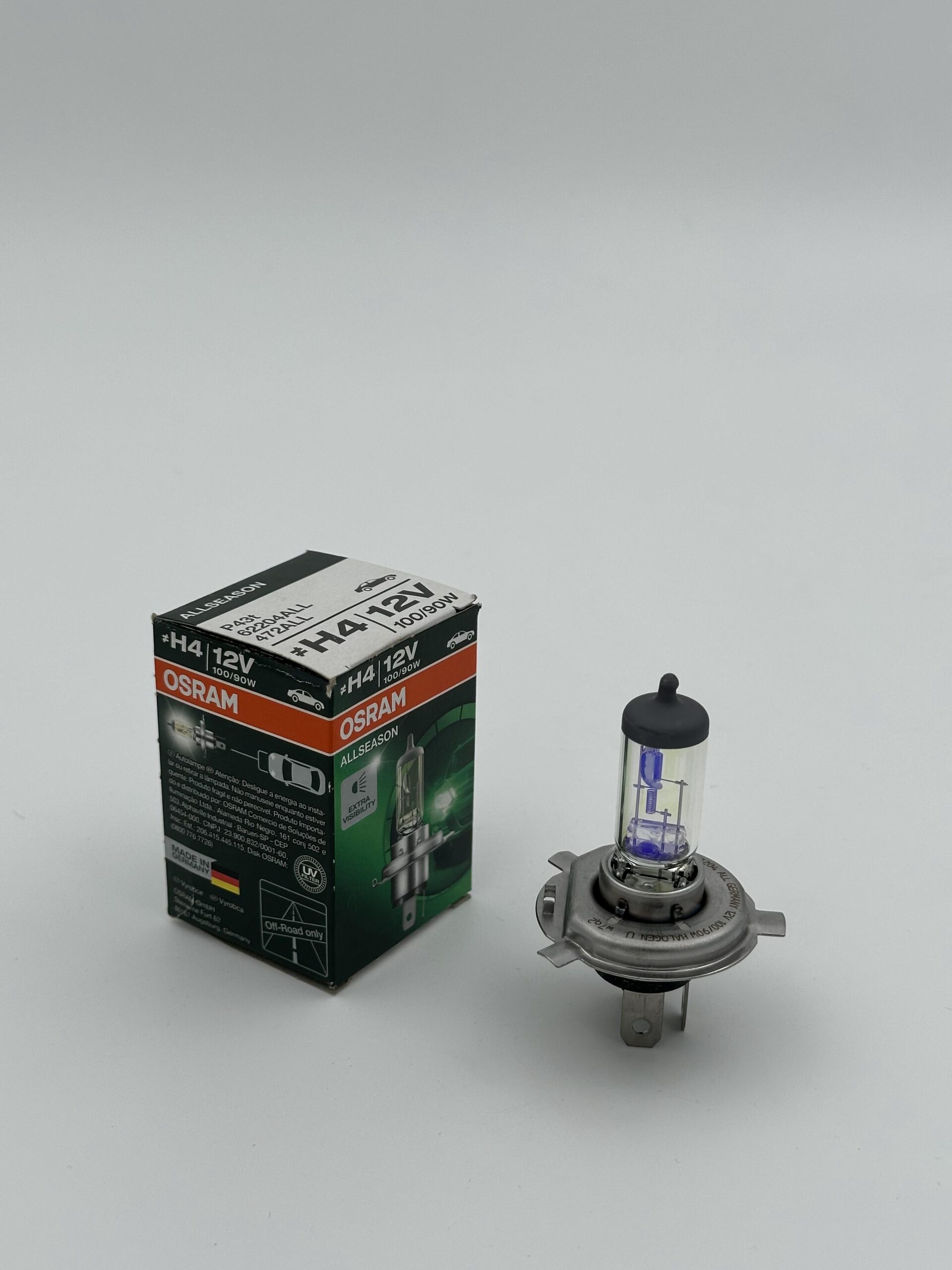 لامپ خودرو اسرام / پایه H4 مدل ALLseason (هفت رنگ) ولت 12 ( بسته یک عددی )