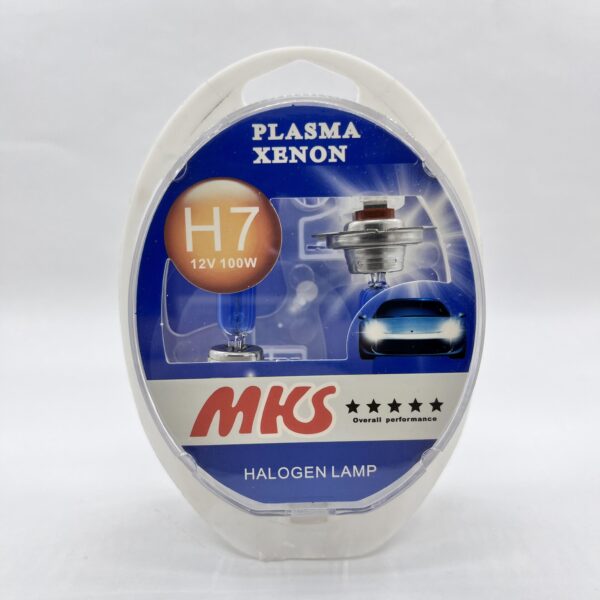 لامپ خودرو MKS / پایه H7 مدل plasma xenon ولت 12 ( بسته دو عددی )