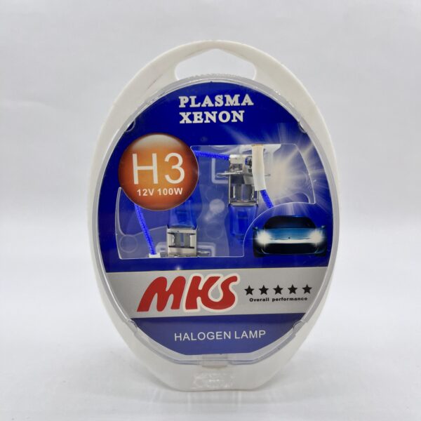 لامپ خودرو MKS / پایه H3 مدل plasma xenon ولت 12 ( بسته  دو عددی )