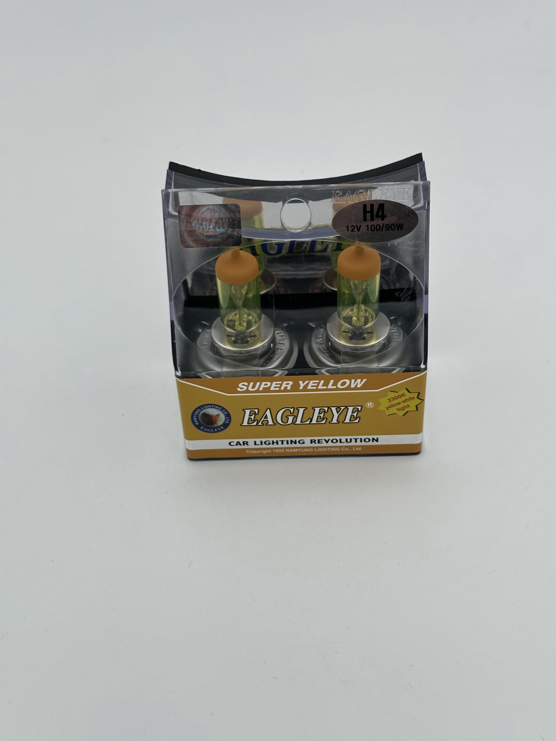 لامپ خودرو عقاب / پایه H4 مدل Super Yellow (زرد) ولت 12 ( بسته دو عددی )