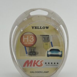 لامپ خودرو MKS / پایه H3 مدل Yellow (زرد) ولت 12 ( بسته یک عددی )
