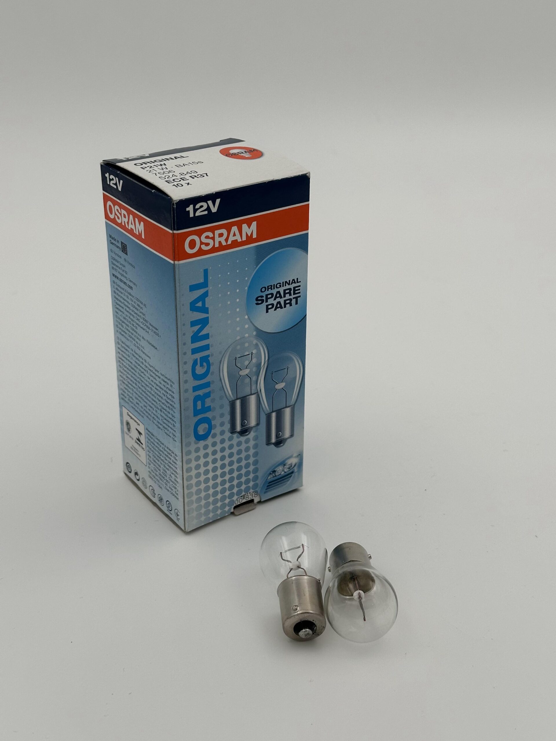 لامپ یک کنتاک اسرام / مدل P21W ولت 12 ( قیمت هر عدد )