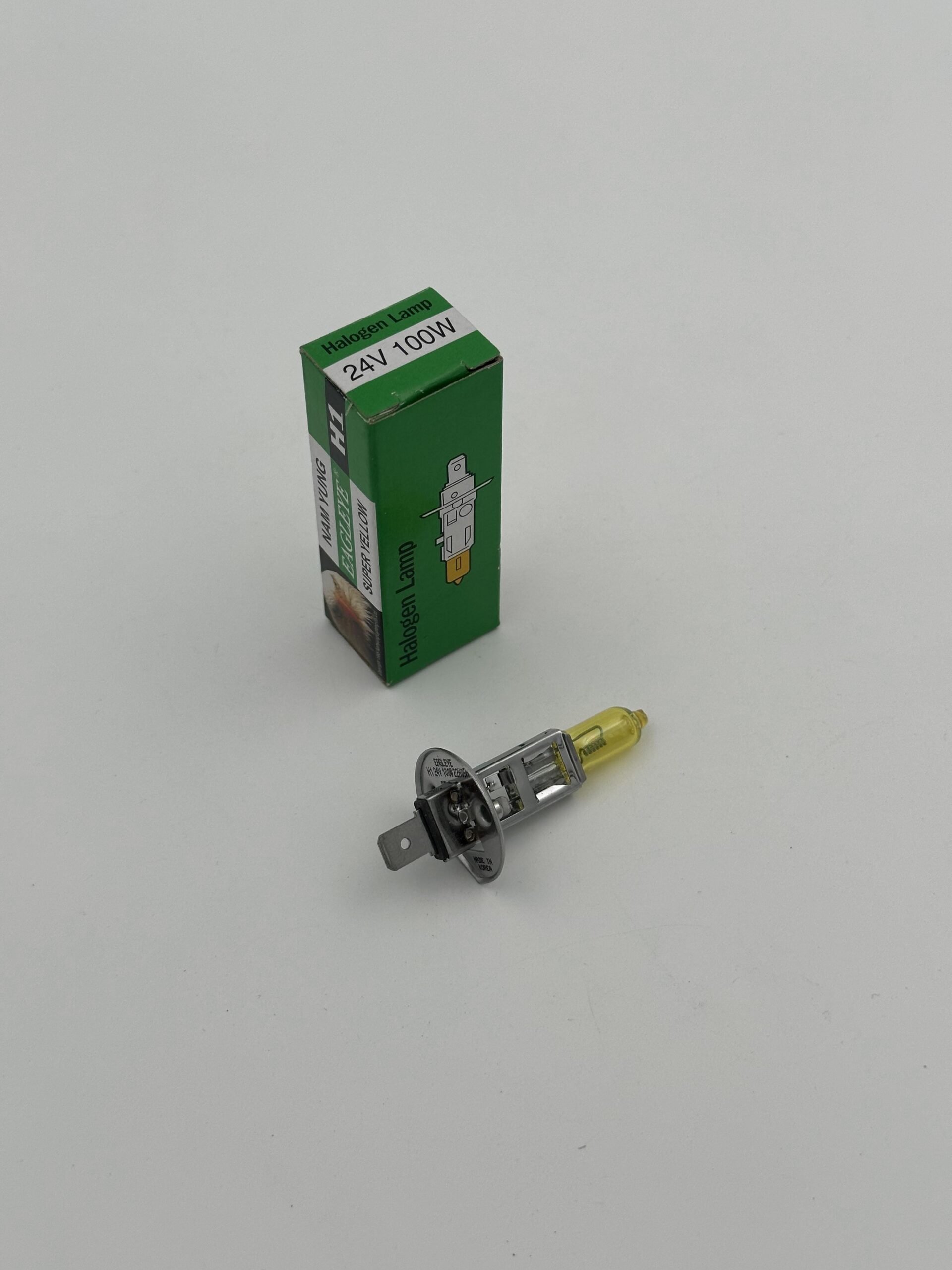 لامپ خودرو عقاب / پایه H1 مدل Super Yellow (زرد) ولت 24 ( بسته یک عددی )