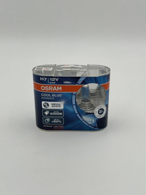لامپ خودرو اسرام / مدل cool blue Advance پایه H7 ولت 12 ( بسته دو عددی )