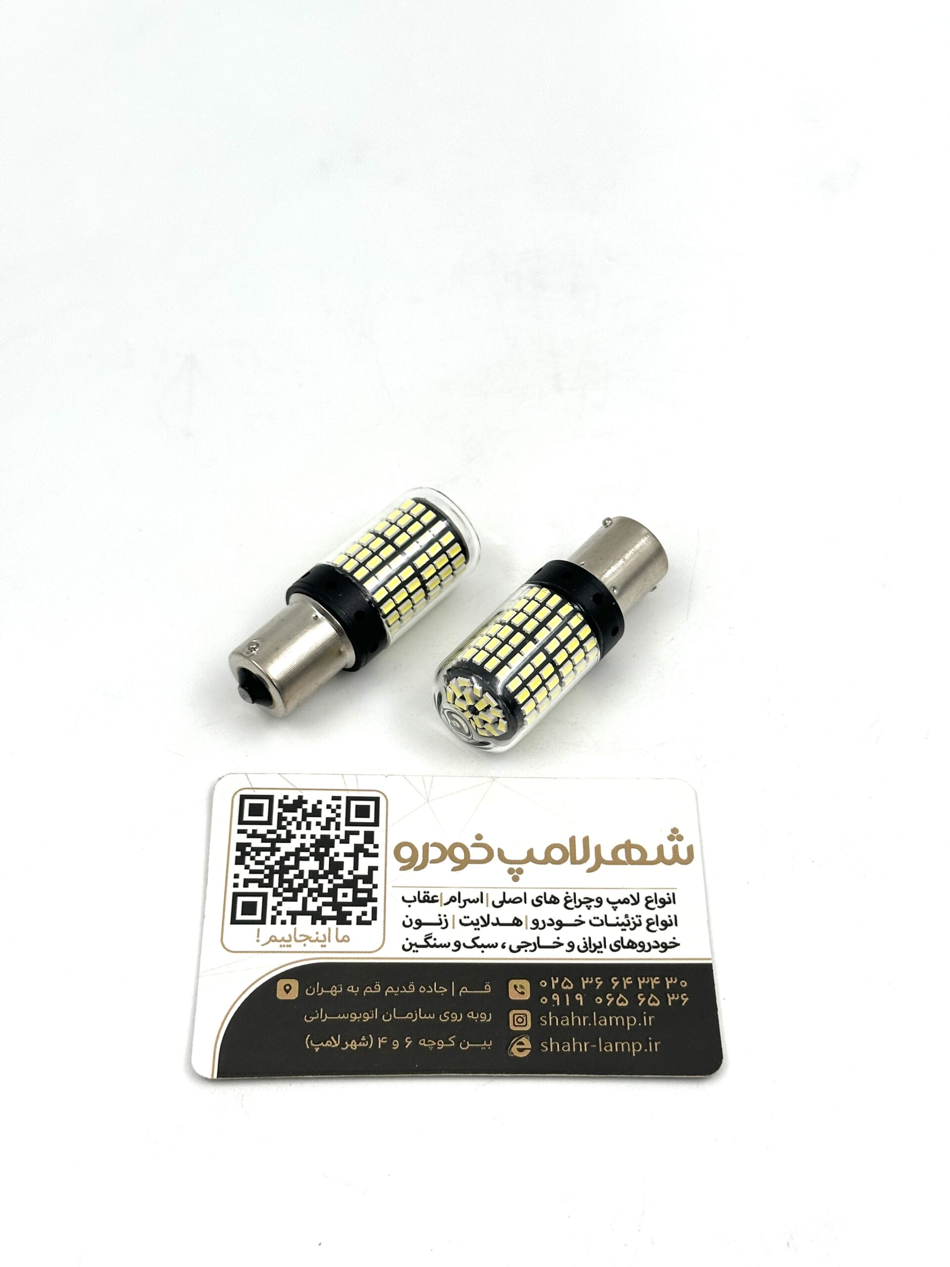 لامپ خودرو LED یک کنتاکت 144 تایی سفید مدل P21W ( بسته دو عددی ) - Image 4