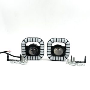 پرژکتور تک لنز خطی – دور نئون هفت رنگ – آفرودی /  12 – 24 ولت ( بسته دو عددی )