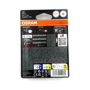 لامپ خودرو یک کنتاکت اسرام / مدل (BA15s) LED ولت 12 ( بسته دو عددی )