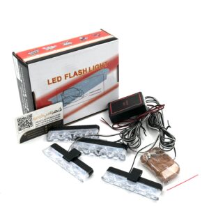 چراغ فدرال قرمز و آبی – پلیسی 4 تیکه ریموتی / 12 ولت ( قیمت دست کامل )