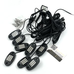 چراغ جلو پنجره DRL مناسب برای خودرو های آفرودی (پک 8 عددی) RGB