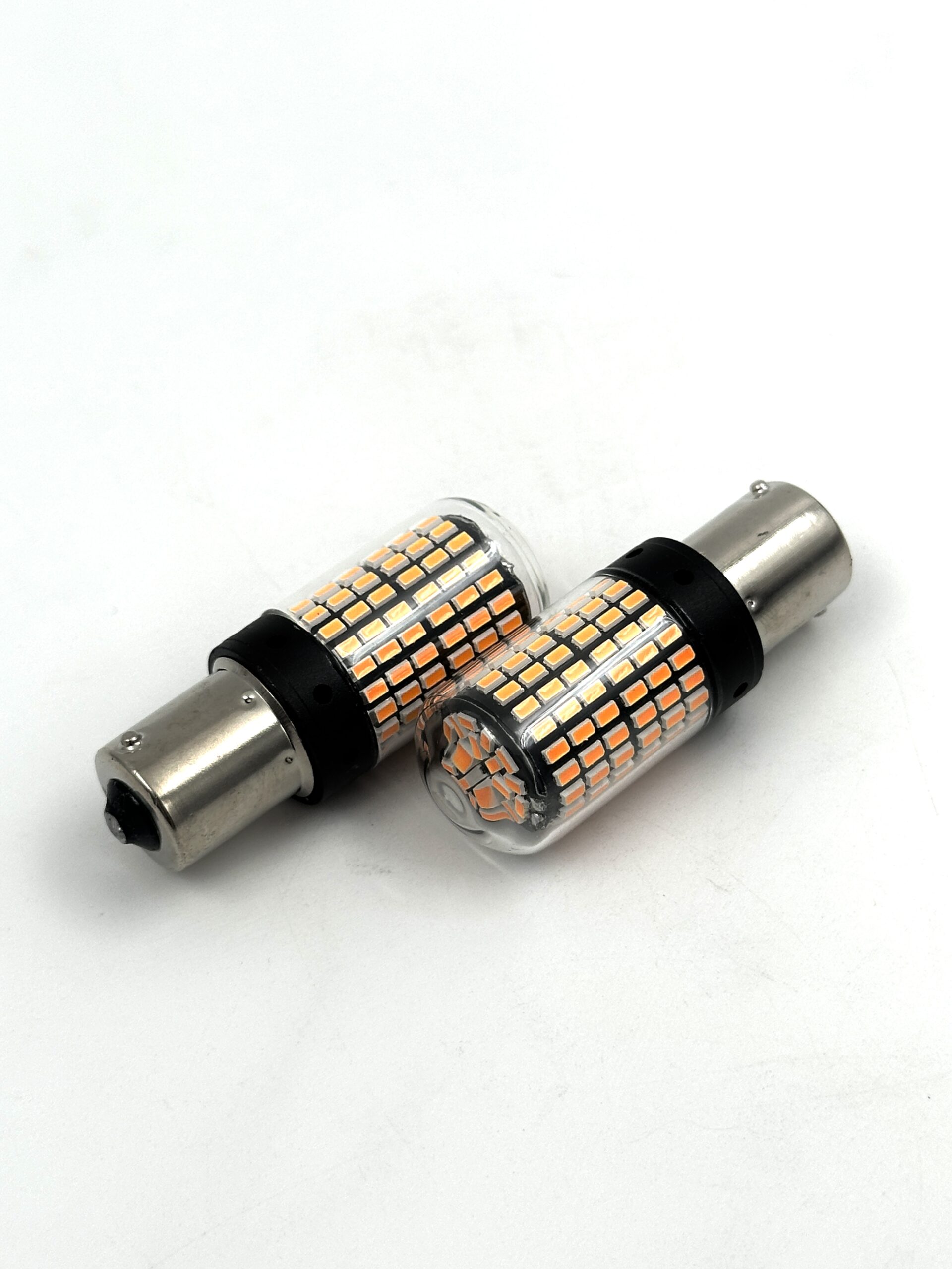 لامپ خودرو LED یک کنتاکت 144 تایی نارنجی مدل P21W ( بسته دو عددی ) - Image 4