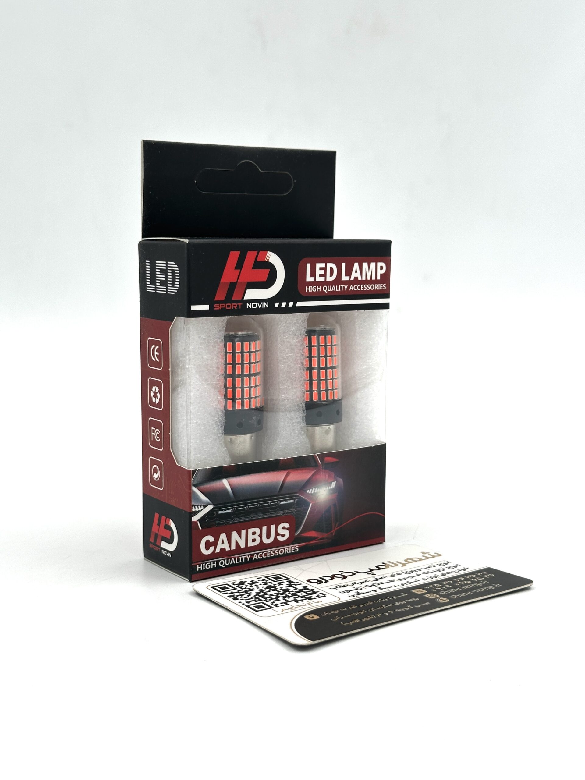 لامپ خودرو LED یک کنتاکت 144 تایی قرمز مدل P21W ( بسته دو عددی ) - Image 3