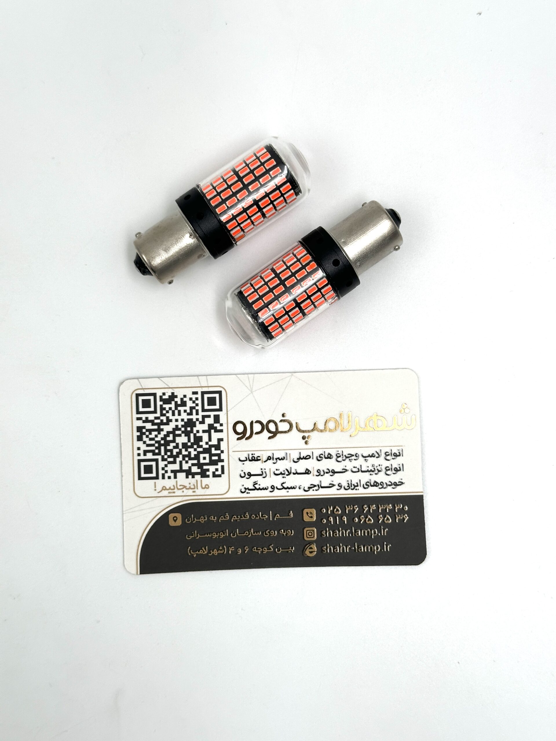 لامپ خودرو LED یک کنتاکت 144 تایی قرمز مدل P21W ( بسته دو عددی ) - Image 4