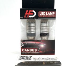 لامپ خودرو LED یک کنتاکت 144 تایی آبی مدل P21W ( بسته دو عددی )